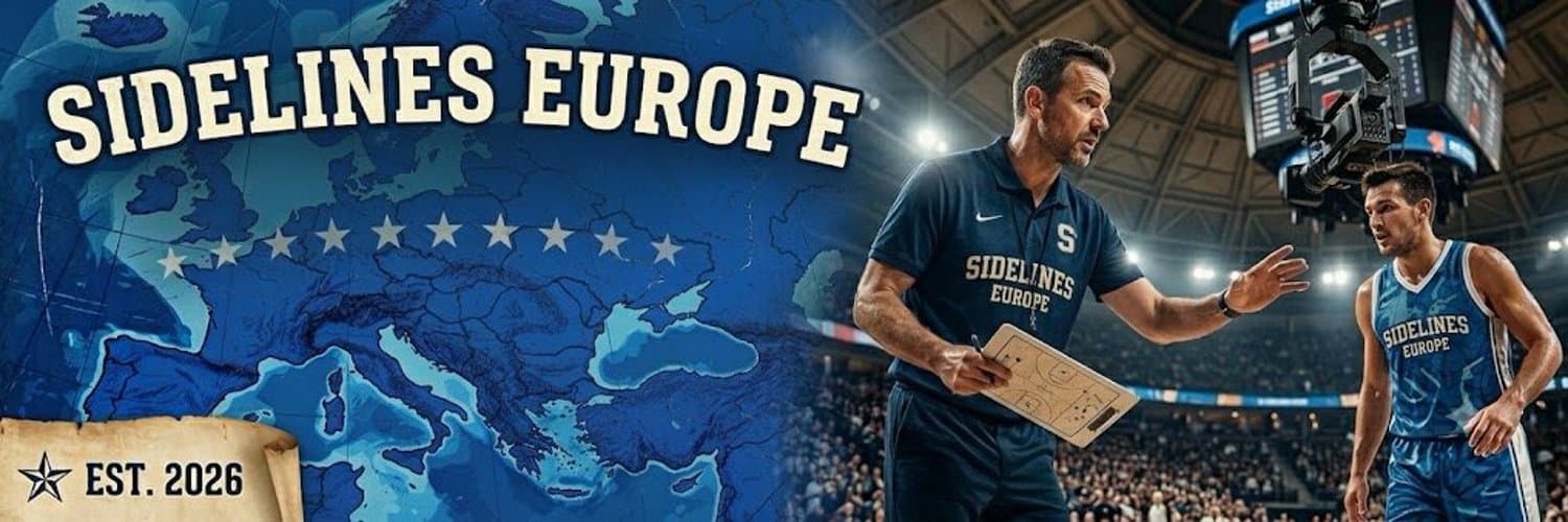 Sidelines Europe — a coach on the sideline in front of a map of Europe
